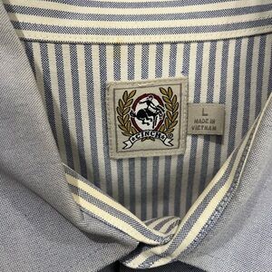 Cinch Men's Blue and White Striped Shirt